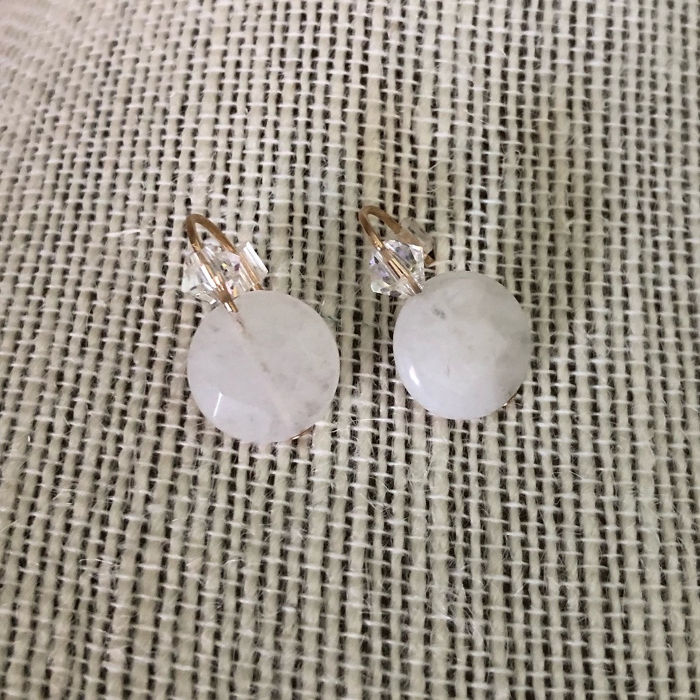 White Quartz Earrings